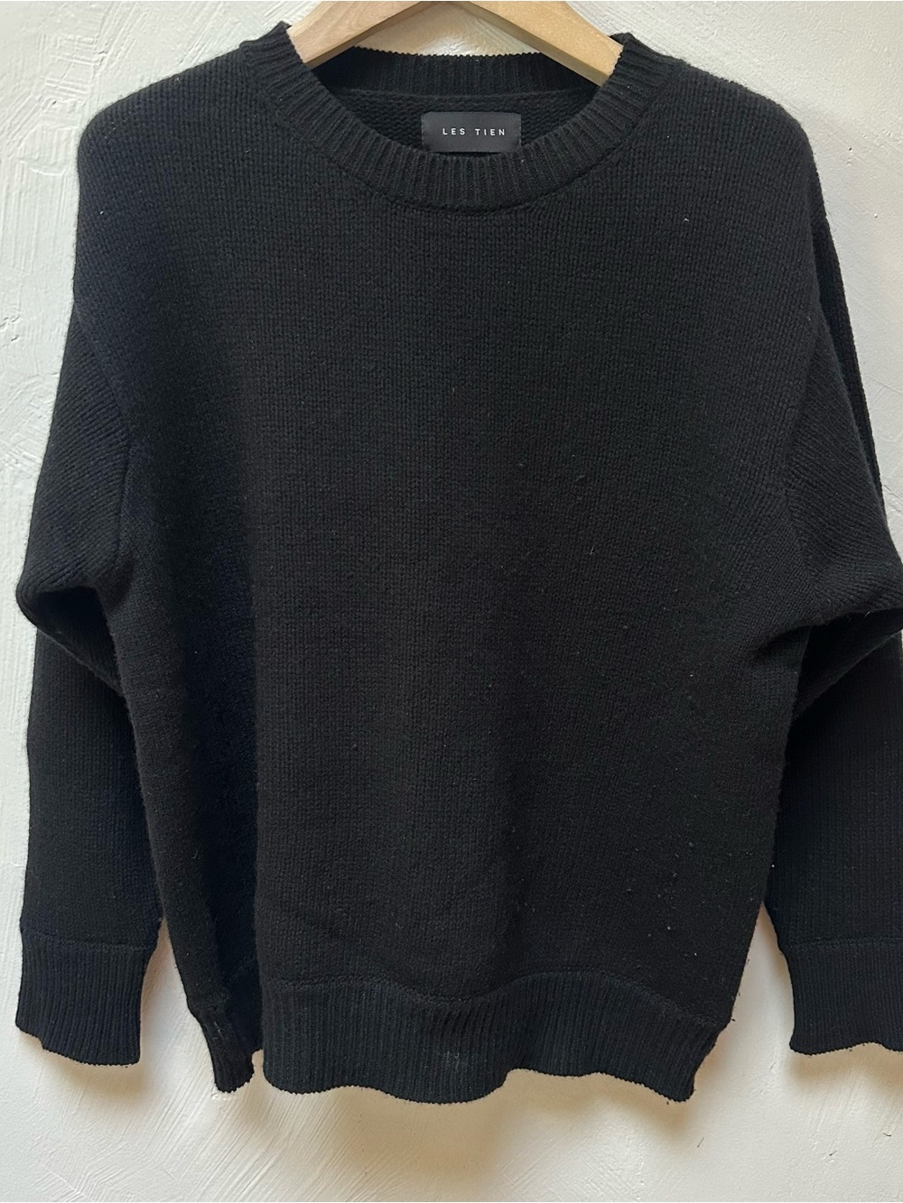LES TIEN Black Cashmere Sweater